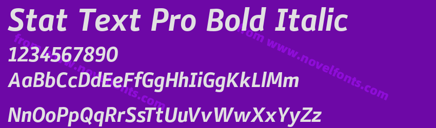 Stat Text Pro Bold ItalicPreview