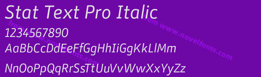 Stat Text Pro ItalicPreview