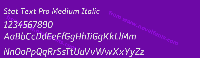 Stat Text Pro Medium ItalicPreview