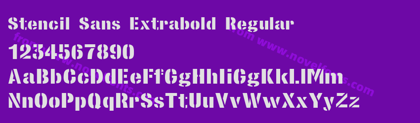 Stencil Sans Extrabold RegularPreview