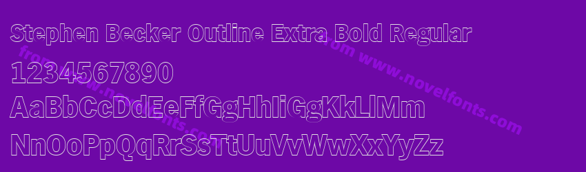 Stephen Becker Outline Extra Bold RegularPreview