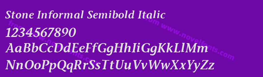 Stone Informal Semibold ItalicPreview