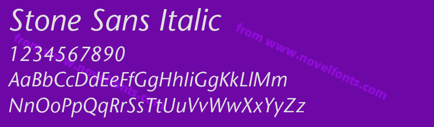 Stone Sans ItalicPreview