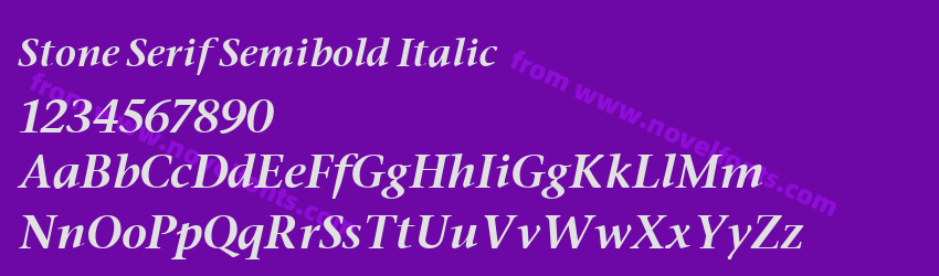 Stone Serif Semibold ItalicPreview