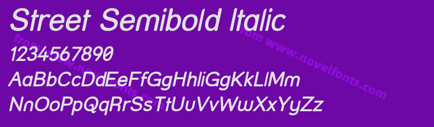 Street Semibold ItalicPreview