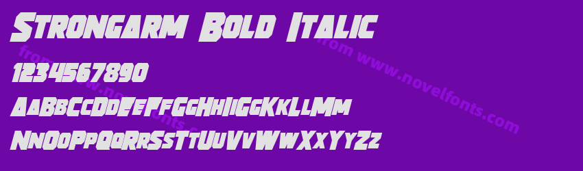 Strongarm Bold ItalicPreview