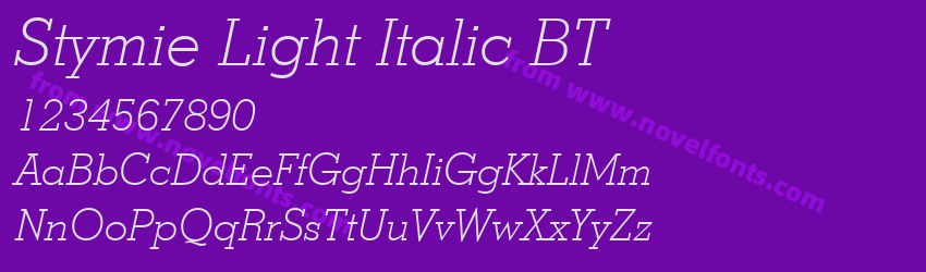 Stymie Light Italic BTPreview