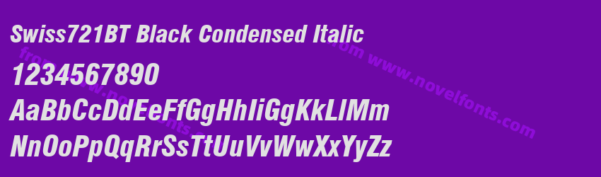 Swiss721BT Black Condensed ItalicPreview