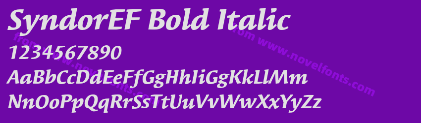 SyndorEF Bold ItalicPreview