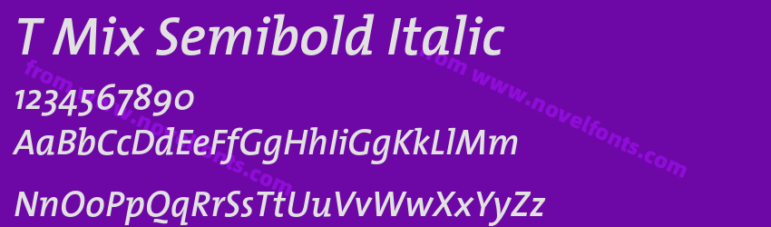 T Mix Semibold ItalicPreview