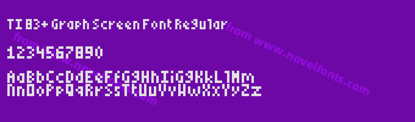 TI 83+ Graph Screen Font RegularPreview