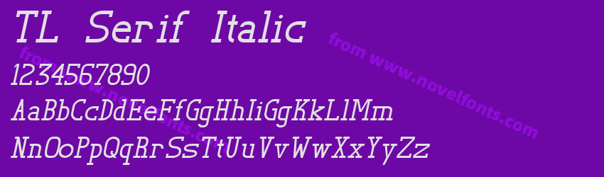 TL Serif ItalicPreview