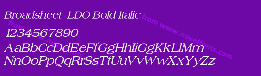 Broadsheet  LDO Bold ItalicPreview