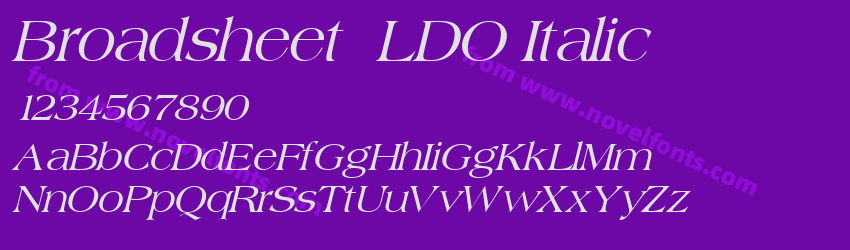 Broadsheet  LDO ItalicPreview