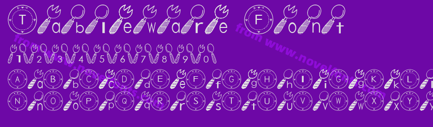 Tableware FontPreview