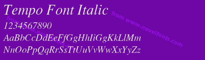 Tempo Font ItalicPreview