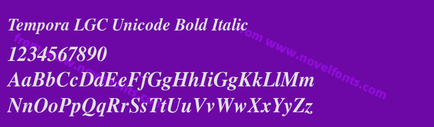 Tempora LGC Unicode Bold ItalicPreview