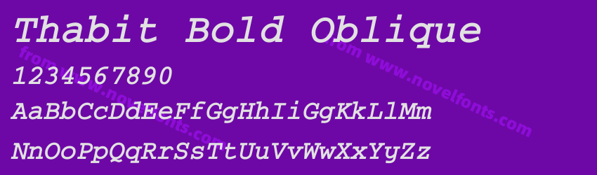 Thabit Bold ObliquePreview