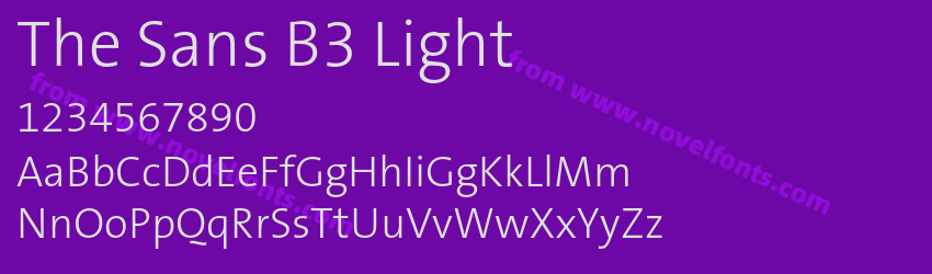 The Sans B3 LightPreview