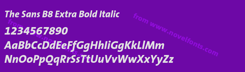 The Sans B8 Extra Bold ItalicPreview