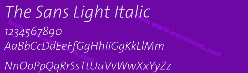 The Sans Light ItalicPreview