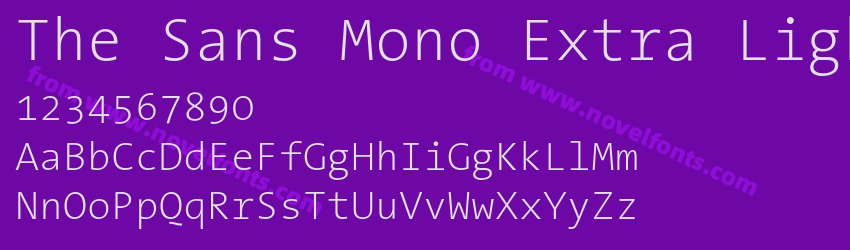 The Sans Mono Extra LightPreview