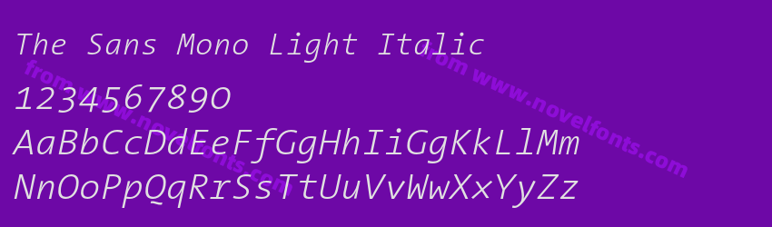 The Sans Mono Light ItalicPreview