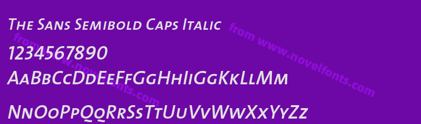 The Sans Semibold Caps ItalicPreview