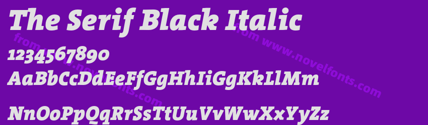 The Serif Black ItalicPreview