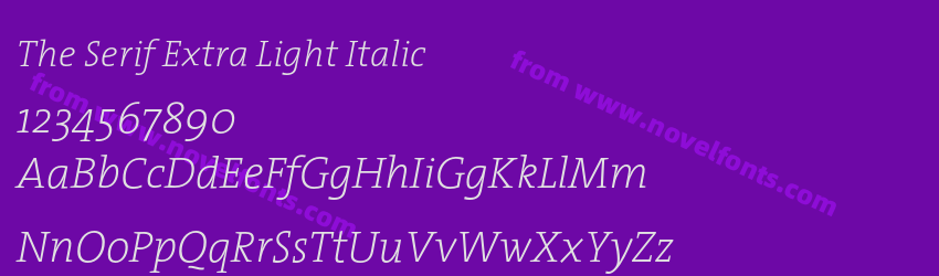 The Serif Extra Light ItalicPreview