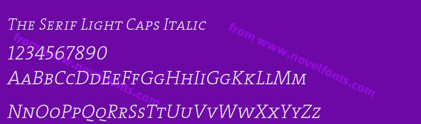 The Serif Light Caps ItalicPreview