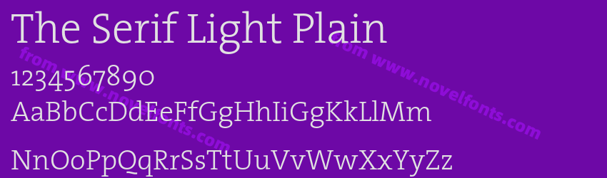 The Serif Light PlainPreview