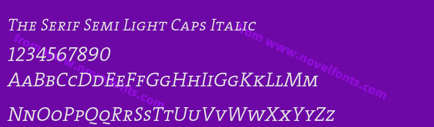 The Serif Semi Light Caps ItalicPreview