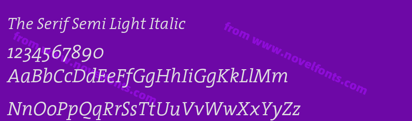 The Serif Semi Light ItalicPreview