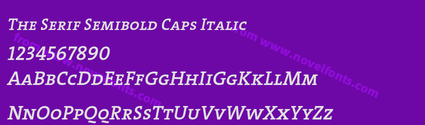 The Serif Semibold Caps ItalicPreview