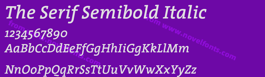 The Serif Semibold ItalicPreview