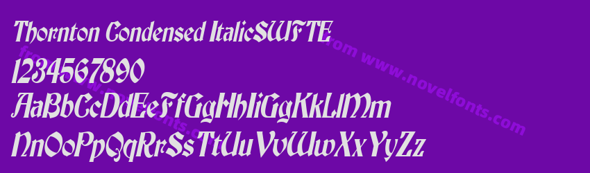 Thornton Condensed ItalicSWFTEPreview