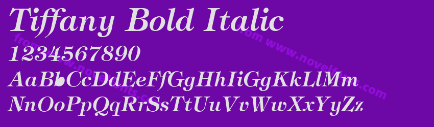 Tiffany Bold ItalicPreview