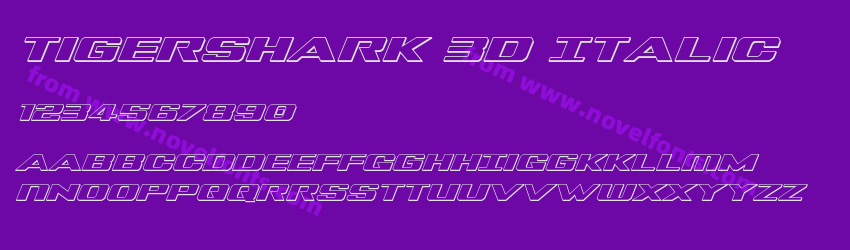 Tigershark 3D ItalicPreview