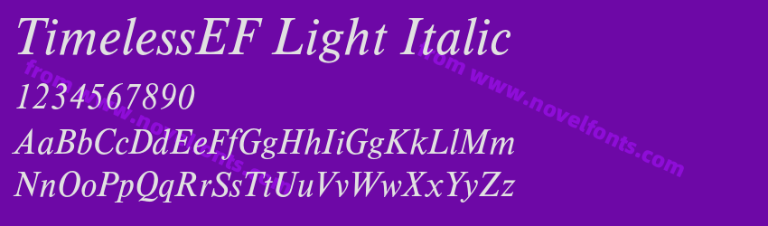 TimelessEF Light ItalicPreview