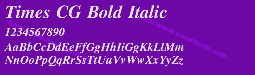 Times CG Bold ItalicPreview