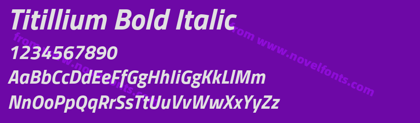 Titillium Bold ItalicPreview