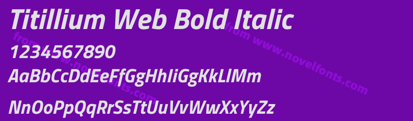 Titillium Web Bold ItalicPreview