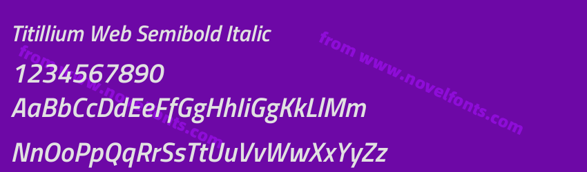 Titillium Web Semibold ItalicPreview