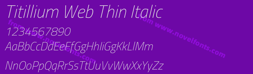 Titillium Web Thin ItalicPreview