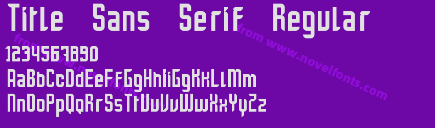 Title Sans Serif RegularPreview