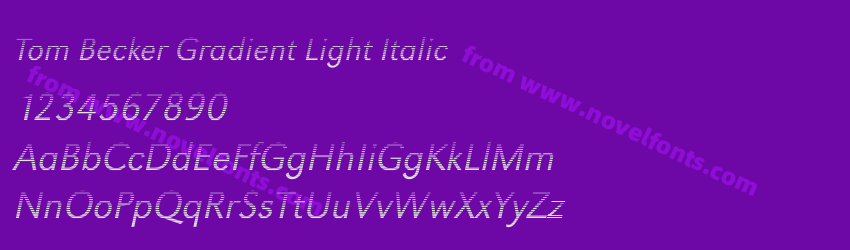 Tom Becker Gradient Light ItalicPreview