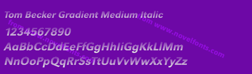 Tom Becker Gradient Medium ItalicPreview