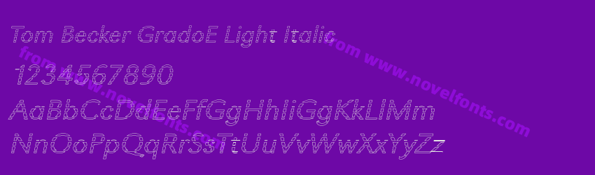 Tom Becker GradoE Light ItalicPreview