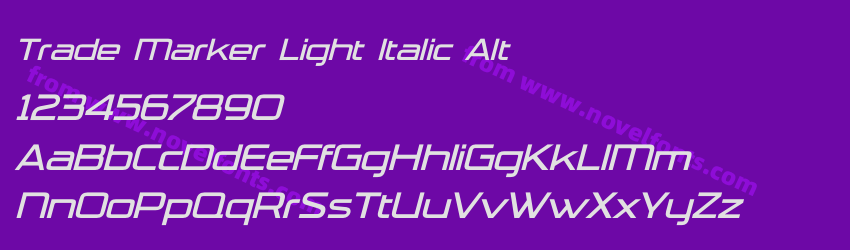 Trade Marker Light Italic AltPreview